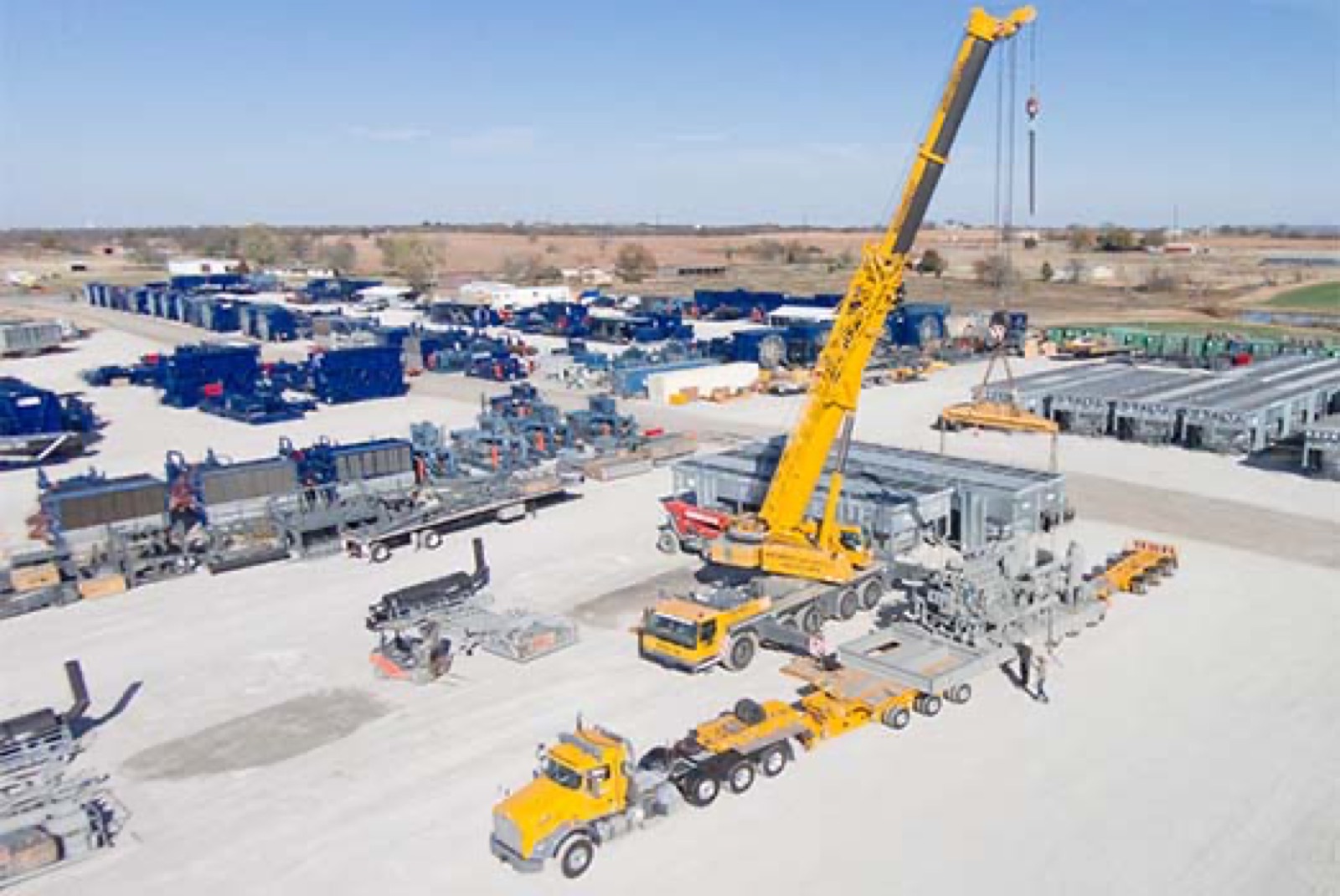 Components staged in Northwest's Mounds, Oklahoma yard